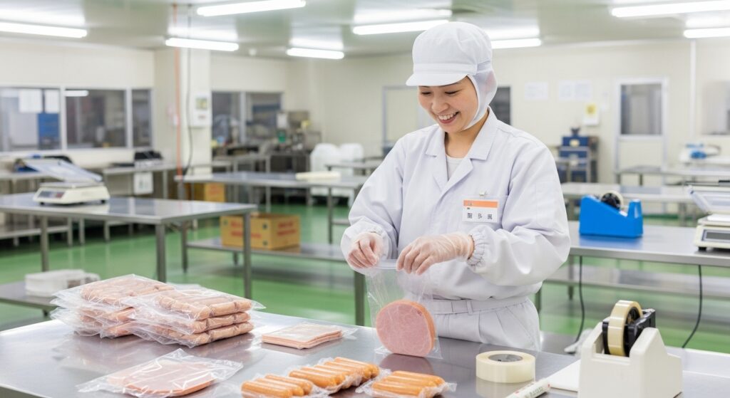 旭川　ハム・ソーセージなどの加工、梱包作業